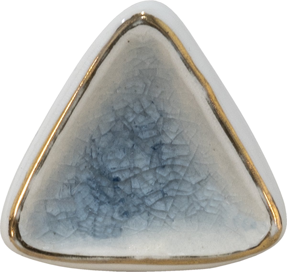 Clayre & Eef Deurknop 5 cm Blauw Wit Keramiek Meubelknop Kastknop