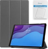 Case2go - Tablet hoes & Screenprotector geschikt voor Lenovo Tab M10 (TB-X306F) - 10.1 Inch - Auto Wake/Sleep functie - Grijs