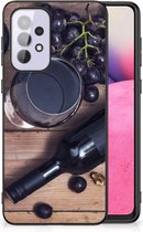 Leuk TPU Backcase Geschikt voor Samsung Galaxy A33 5G Telefoonhoesje met Zwarte rand Wijn