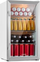Klarstein Beersafe XXL Crystal White koelkast 80 liter - horeca koelkast - klimaatkast - 42 dB - handvat
