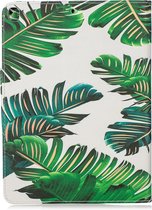 Peachy Wallet Portemonnee Hoes Case Kunstleer Natuur Bladeren Jungle voor iPad 10.2 - Groen