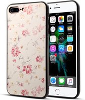 Peachy Klassiek bloemen hoesje iPhone 7 Plus 8 Plus - Pastel roze