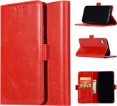 Peachy Kunstleer Wallet TPU hoesje iPhone XR - Rood