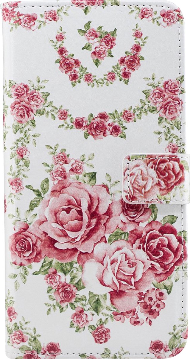 Peachy Rozen Wallet hoesje geschikt voor iPhone XR - Roos Case
