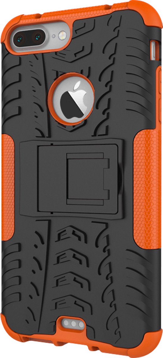 Peachy Shockproof bescherming hoesje iPhone 7 Plus 8 Plus case - Oranje