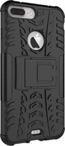 Peachy Shockproof bescherming hoesje iPhone 7 Plus 8 Plus case - Zwart