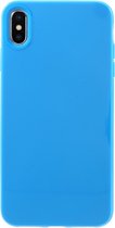 Peachy Flexibel TPU hoesje iPhone XS Max Case - Glanzend Blauw