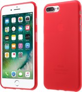 Peachy Rood silicone hoesje iPhone 7 Plus 8 Plus Rode cover effen Red case