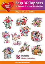 Easy 3D Topper - Flowers in Garden - HC13782 - 10 verschillende - 3 lagen