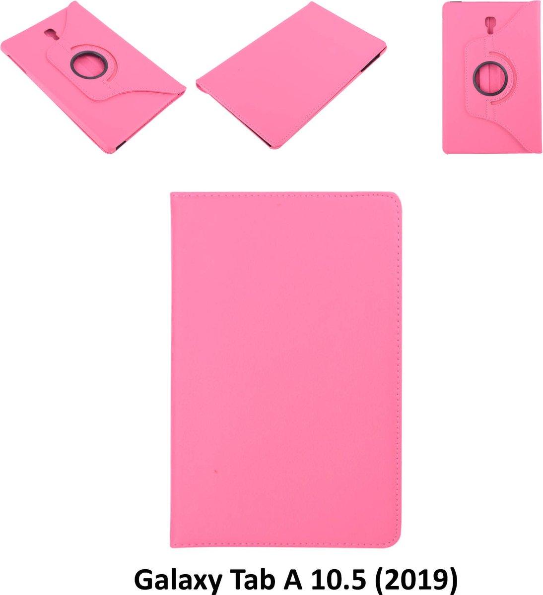 Samsung Galaxy Tab A 10.5 (2018) (T590) Draaibare tablethoes Hot Pink voor bescherming van tablet (T590) - Merkloos