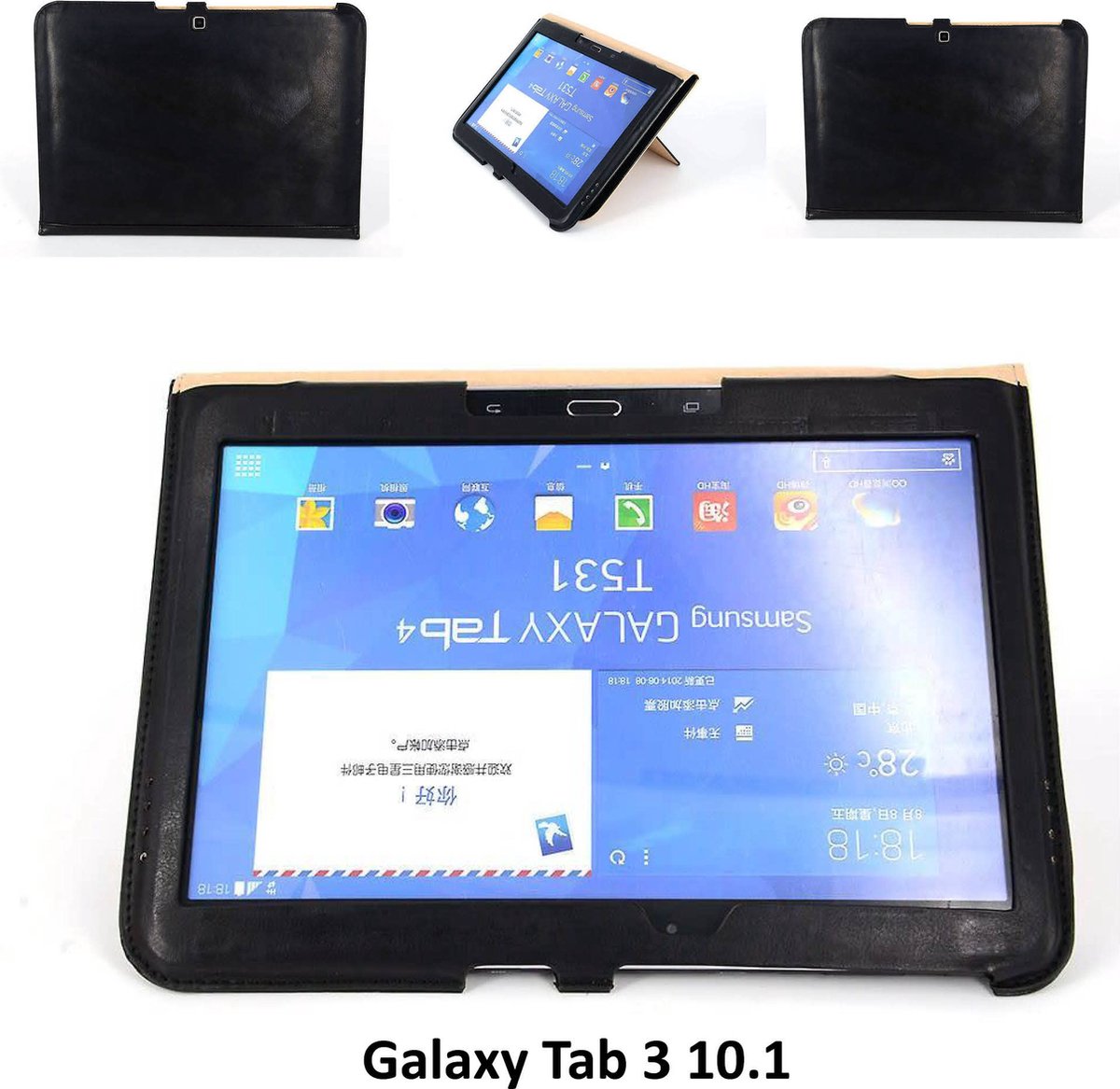 Samsung Galaxy Tab 3 10.1 Smart Tablethoes Zwart voor bescherming van tablet (P5210)