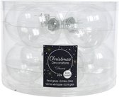 10x Transparante kerstversiering kerstballen glas - 6 cm - kerstbal