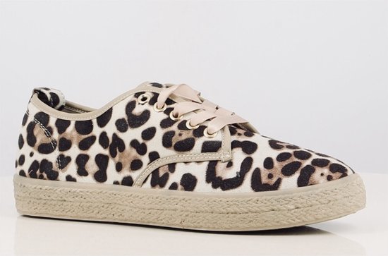 Dames schoenen laag casual met luipaard/Safari print, maat 39