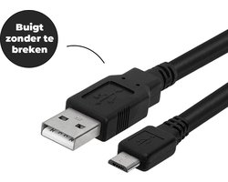 WISEQ Micro-USB oplaadkabel - 1 Meter - Zwart