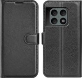 OnePlus 10 Pro Hoesje - MobyDefend Kunstleren Wallet Book Case - Zwart - GSM Hoesje - Telefoonhoesje Geschikt Voor OnePlus 10 Pro