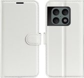 OnePlus 10 Pro Hoesje - MobyDefend Kunstleren Wallet Book Case - Wit - GSM Hoesje - Telefoonhoesje Geschikt Voor OnePlus 10 Pro