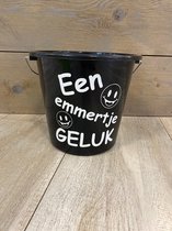Een Emmertje Geluk - Emmer - 5 Liter - Zwart
