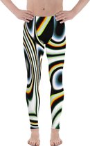 II THE MOON Sport Legging heren top kwaliteit, wordt per bestelling geprint, gesneden en handgenaaid met unieke RETRO print ontworpen door MOON