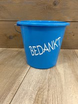 Emmer - Bedankt - Tekst - 5 Liter 0 - Licht Blauw - Kadotje