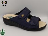 Franken schühe dames slipper, F102 marine, K-Breedte, Maat 41