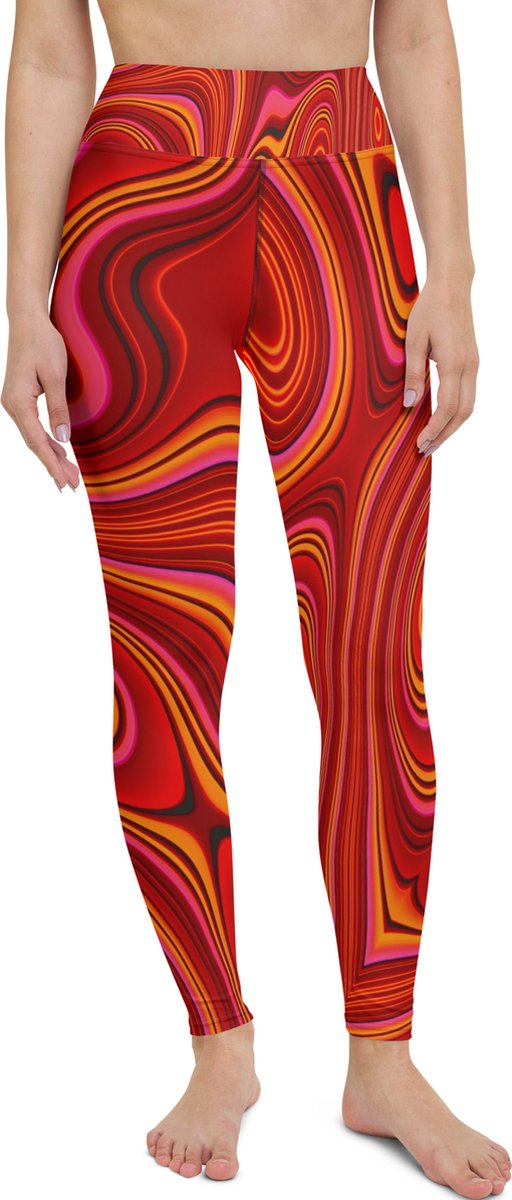 II THE MOON Yoga Legging dames top kwaliteit, wordt per bestelling geprint, gesneden en handgenaaid met unieke originele print ontworpen door MOON