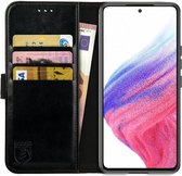 Rosso Element Book Case Wallet Hoesje Geschikt voor Samsung Galaxy A53 | Portemonnee | 3 Pasjes | Magneetsluiting | Stand Functie | Zwart