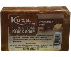 Kuza Naturals Fragrance Free 100% African Black Soap 114 g