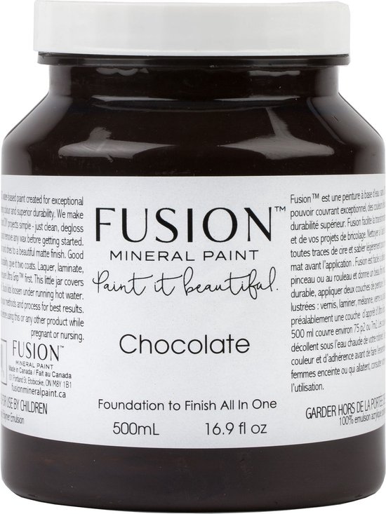 Foto: Acryl verf fusion paint chocolate 500 ml