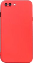iPhone7+/8+ Hoesje Back Cover rood 1x Gratis Glass Screenprotector