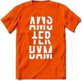 Amsterdam T-Shirt | Souvenirs Holland Kleding | Dames / Heren / Unisex Koningsdag shirt | Grappig Nederland Fiets Land Cadeau | - Oranje - S