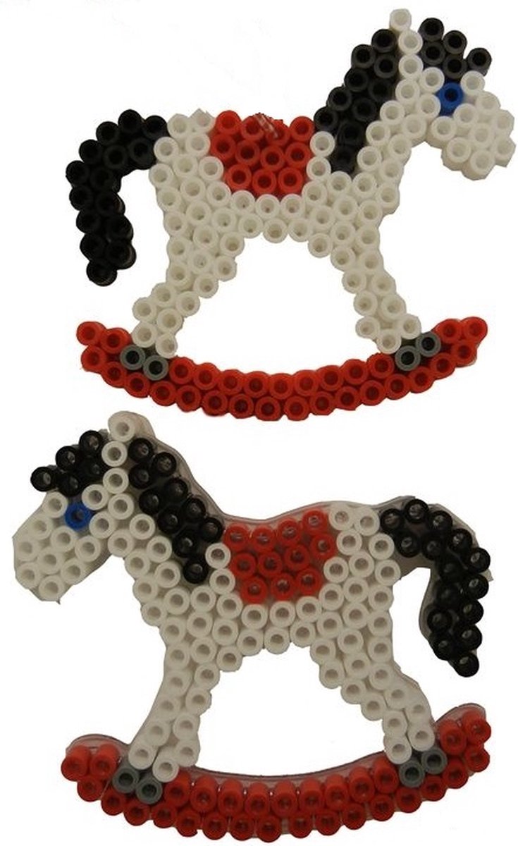 Hama MAXI HOBBELPAARD / PONY / GROOT PAARD strijkkralen vormpje / figuur / grondplaat voor extra grote maxi strijkparels (strijkkralenbordje / legbordje schommelpaard), schoencadeau Sint / Kerstmis — cadeau in Spellen & Speelgoed - foto 3