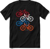 Amsterdam Bike City T-Shirt | Souvenirs Holland Kleding | Dames / Heren / Unisex Koningsdag shirt | Grappig Nederland Fiets Land Cadeau | - Zwart - 3XL