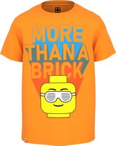 Lego T-shirt More Than A Brick Orange - maat 116