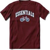 Bike EssentialsT-Shirt | Souvenirs Holland Kleding | Dames / Heren / Unisex Koningsdag shirt | Grappig Nederland Fiets Land Cadeau | - Burgundy - XXL