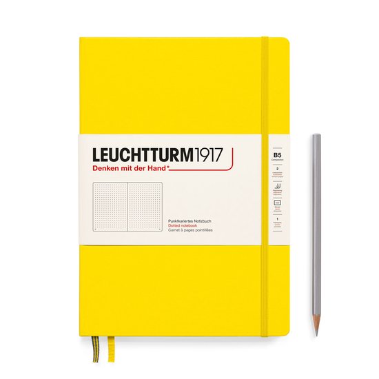 Leuchtturm 1917- Hardcover- B5- 18 x 25.5 cm- Notitieboek – Lemon- Dot