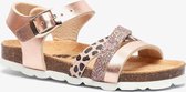 Groot meisjes bio sandalen met luipaardprint - Roze - Maat 27