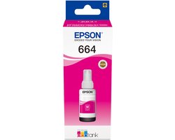 Epson T6643 EcoTank Magenta ink bottle