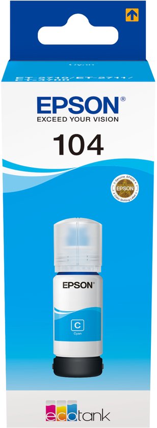 Epson 104 EcoTank - Inktfles / Cyaan