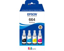 Epson 664 - EcoTank Inktflessen - Multipack - Kleur / Zwart