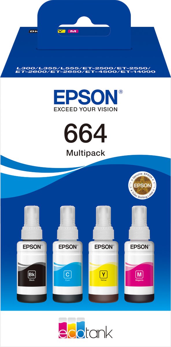 Epson 664 Inktflesjes Combo Pack Kleur