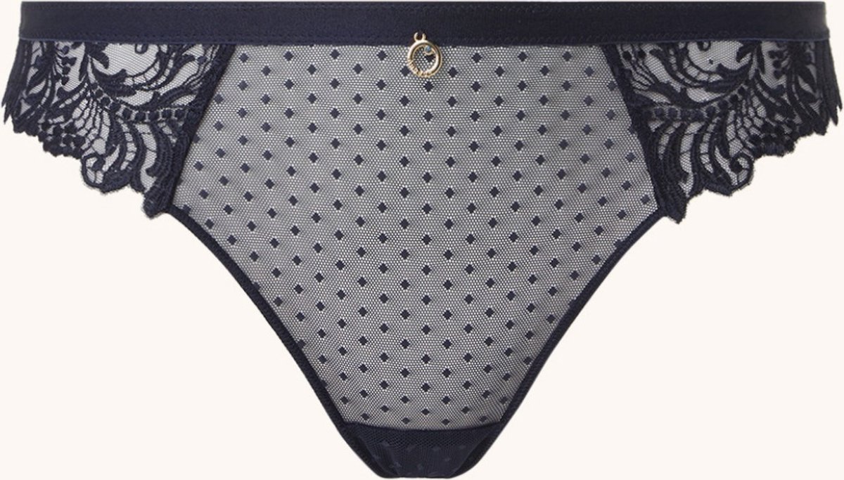Aubade Femma Passion string met kant - Blauw - Maat 40