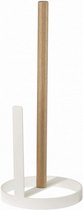 keukenrolhouder Tosca 11 x 11 x 26,5 cm RVS/hout wit