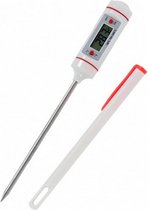 keukenthermometer digitaal 18 cm RVS wit