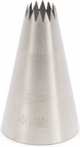 spuitmond Kroon 5,1 x 0,4 cm RVS zilver