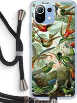 Case Company® - Xiaomi Mi 11 Lite hoesje met Koord - Haeckel Trochilidae - Telefoonhoesje met Zwart Koord - Bescherming aan alle Kanten en Over de Schermrand