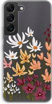 Case Company® - Samsung Galaxy S22 hoesje - Painted wildflowers - Soft Cover Telefoonhoesje - Bescherming aan alle Kanten en Schermrand
