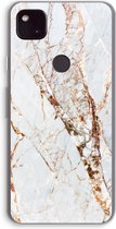 Case Company® - Google Pixel 4a 5G hoesje - Goud marmer - Soft Cover Telefoonhoesje - Bescherming aan alle Kanten en Schermrand