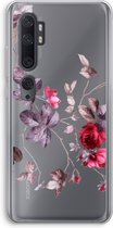 Case Company® - Xiaomi Mi Note 10 hoesje - Mooie bloemen - Soft Cover Telefoonhoesje - Bescherming aan alle Kanten en Schermrand