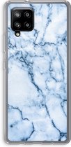 Case Company® - Samsung Galaxy A42 5G hoesje - Blauw marmer - Soft Cover Telefoonhoesje - Bescherming aan alle Kanten en Schermrand