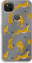 Case Company® - Google Pixel 4a hoesje - Luipaard - Soft Cover Telefoonhoesje - Bescherming aan alle Kanten en Schermrand